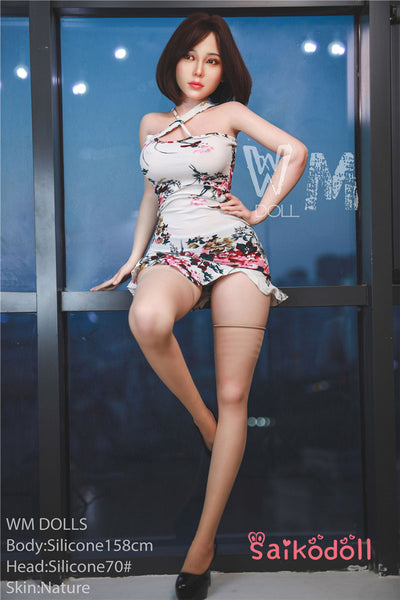 墨絵158cm C-cup 高級高品質リアルドールWMDoll#70 シリコン製