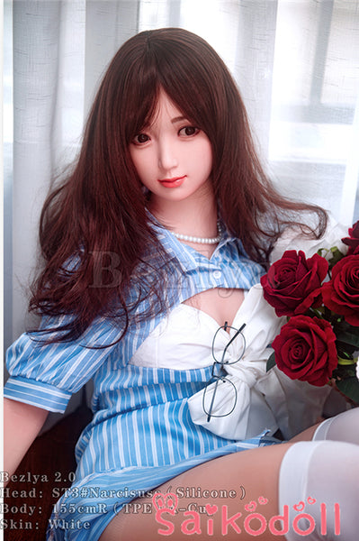 水仙 155cm A-cup 素敵な美女ラブドール Bezlya彼の良 シリコン+TPE