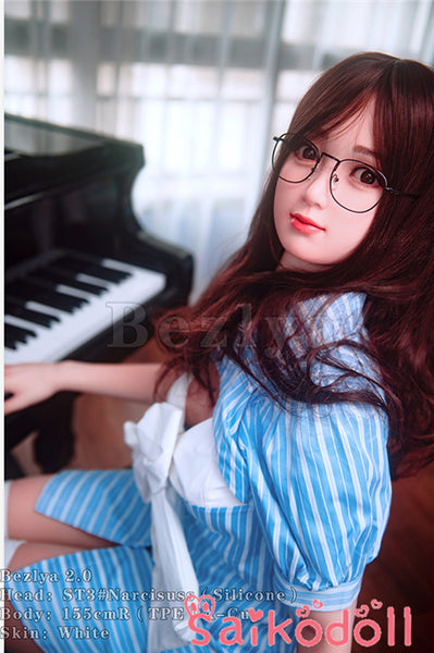 水仙 155cm A-cup 素敵な美女ラブドール Bezlya彼の良 シリコン+TPE