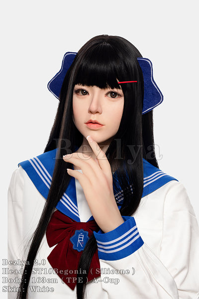 海棠 163cm A-cup 制服系ラブドール Bezlya彼の良 シリコン+TPE