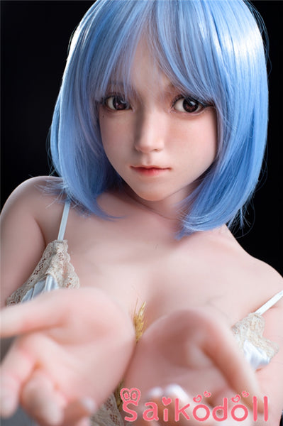 悠悠 148cm D-cup 可愛いブルー髪ラブドール FU DOLL シリコン+tpe