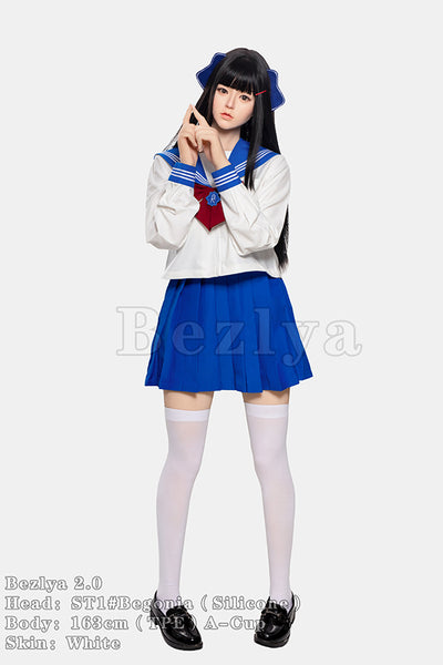 海棠 163cm A-cup 制服系ラブドール Bezlya彼の良 シリコン+TPE